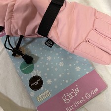 Gloves kids pink new with tags fur lined water repellant