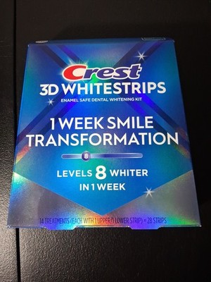 Crest 3D Whitestrips 1 Week Smile Transformation 8 Levels/week, 28 Ct, Exp 02/28
