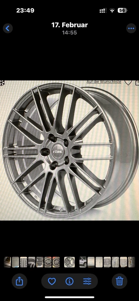 Winterreifen 275/50 R 20 Rial Original Alufelgen Continental Audi Mercedes BMW  - Bild 2 von 4