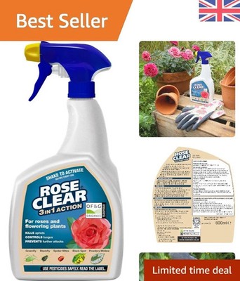 800ml ROSE Pflanzenschutzspray - 3-in-1 Lösung für Blattläuse & Krankheitsbekämpfung