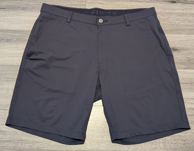 Infinity Men's Navy Blue Linearflex Stretch Performance Short Size 36x8.5