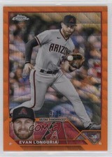 2023 Topps Chrome Orange Wave Refractor /25 Evan Longoria #166 0z0v