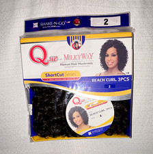 MilkyWay Que Human Hair Mastermix Weft Beach Curl Curly 3PCS Color 2