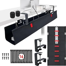 Under Desk Cable Management,No Drill 36",cord organizer,with Silicone Pads 