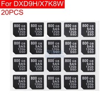 20pcs 800GB SAS 12GB SSD Capacity Sticker For DELL DXD9H X7K8W Tray Caddy Sled