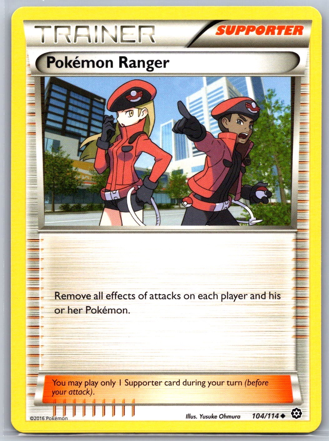 Pokemon Ranger 104/114 Uncommon Steam Siege Pokemon Near Mint