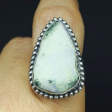 Natural Dendrite Opal Gemstone Handmade 925 Sterling Silver Ring Size-8 US