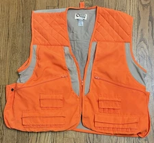 Sports Afield Shooting Vest Mens XL Blaze Orange Quilted Shoulder Pad GREAT Cond