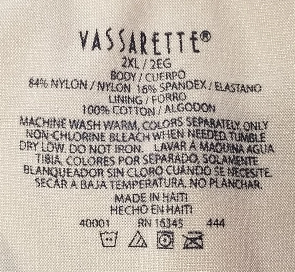 Nuevo sin etiquetas - 2 calzoncillos de control de luz Vassarette 2XL para mujer lavanda y rojo Foto 4 de 4