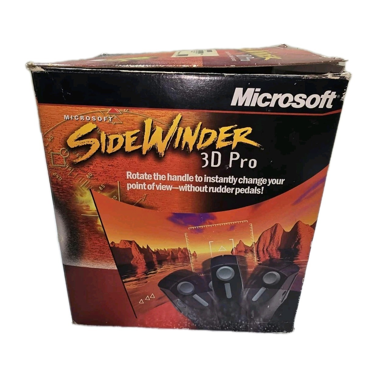 Microsoft SideWinder 3D Pro Joystick w/ Original Box – Vintage PC Flight Control