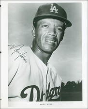 MAURY WILLS - AUTOGRAPHED SIGNED PHOTOGRAPH