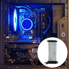 Premium 64Gbps PCIE5.0 X16 GPU Extension Cable 270°Angle Silver Plate Cable