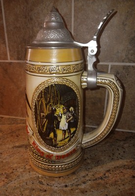 Anheuser-Busch Budweiser Limited ''E'' Series Beer Stein w/hinged lid