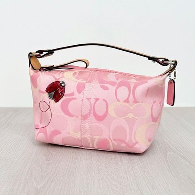 バッグ COACH Ladybug Pink Signature Pouch Rare s-l400.jpg