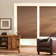 CUSTOM CUT TO SIZE Mocha Cordless Blackout Cellular Shades