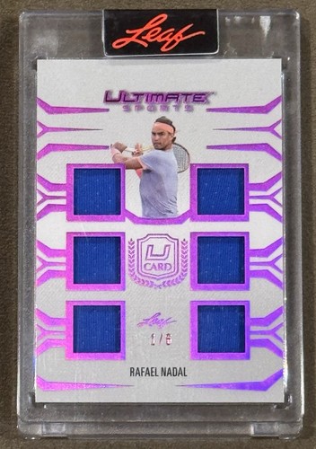 Rafael Nadal 2024 Leaf Ultimate Sports 6 way game used relic 1/6 Tennis