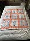 Sunbonnet Sue Handmade Baby Quilt Orange Gingham Crib Nursery Cottagecore Cabin — photo 5