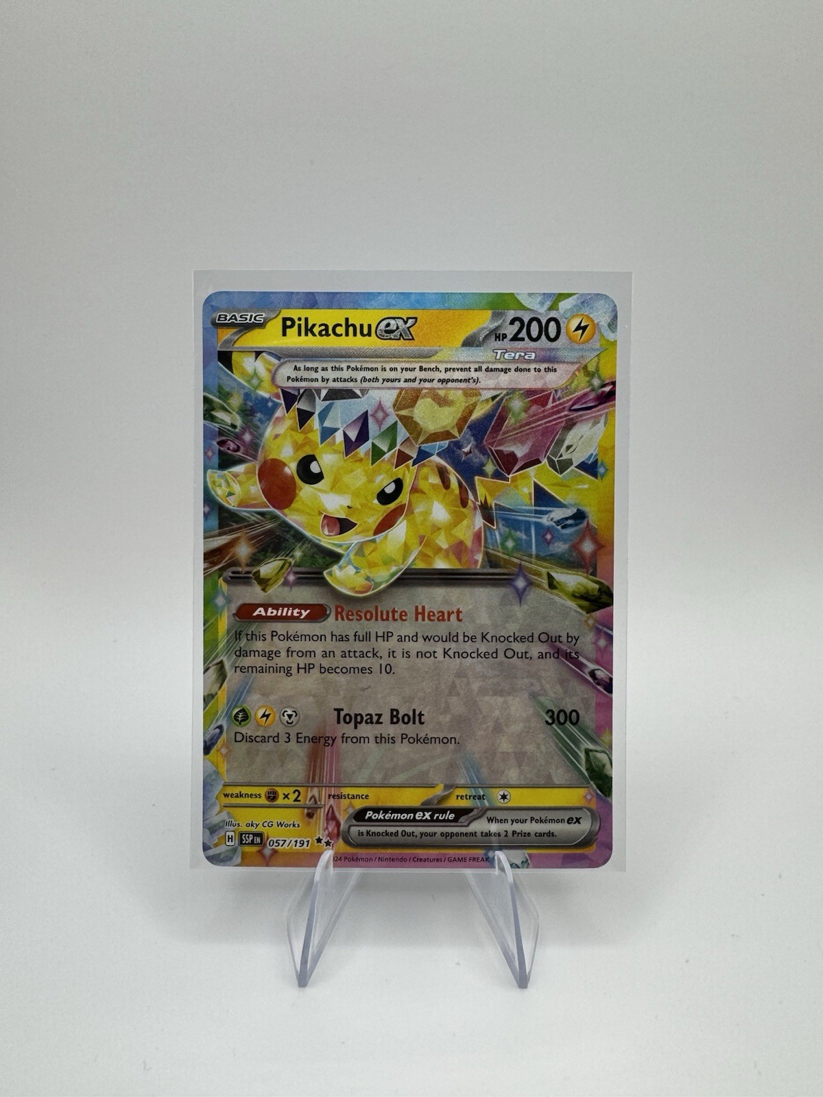 Pokémon TCG Pikachu EX 57/191 SV8: Surging Sparks Holo