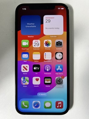 Apple iPhone 12 A2172 64GB StraightTalk Black (Used Read) MMPT3LL/A   100% Nice