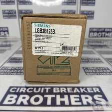 SIEMENS LGB3B125B 125 Amp 480/277V 3 Pole Circuit Breaker-Warranty New In Box