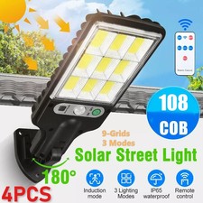4PCS Outdoor Solar Wall Light LED Motion Sensor Bright Flood Street Lamp 3 Modes