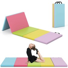 5-Panel Folding Gymnastics Thick Mat 6.6' x 2.5' Tumbling Mat for Kids