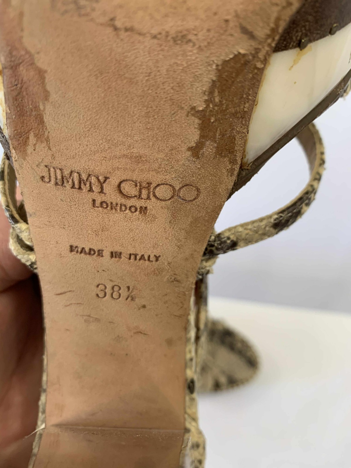 Jimmy Choo London Python Platform Heels Size 8.5 … - image 14