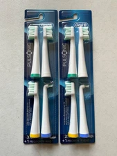 New Sealed Oral-B Pulsonic 3 Replacement Brush Heads+1 Precision Tip Head 2PK