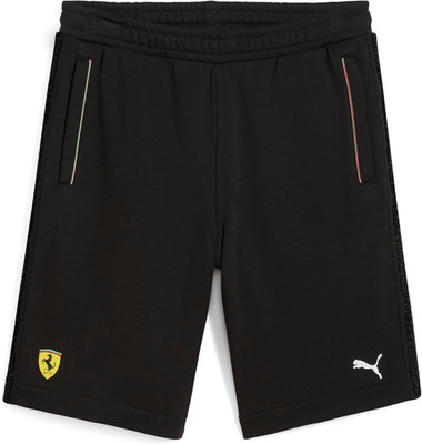 Men'S Scuderia Ferrari Race Fleece Shorts,  Black SS25, L