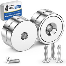 Grtard 4 Pack Neodymium Cup Magnets, 30LBS Holding Force Strong 30lbs, 4pack