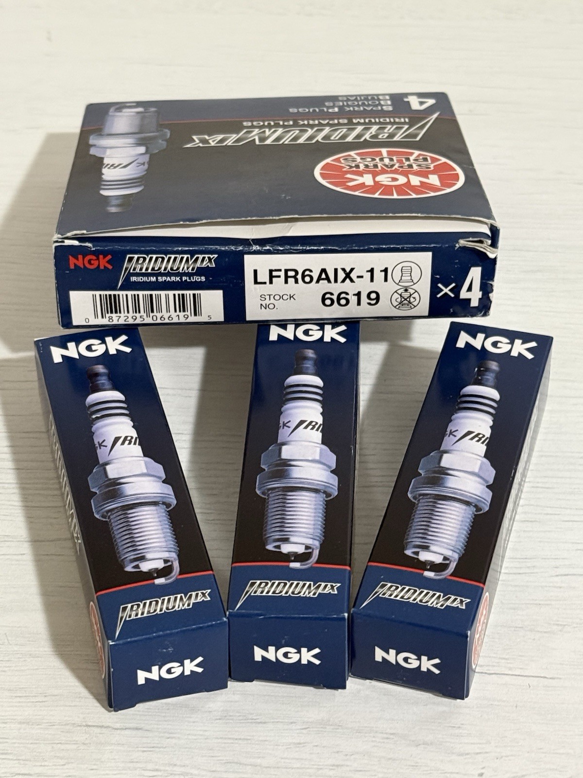 3 Pcs NGK Iridium Spark Plugs LFR6AIX-11 6619 Lexus Mercedes-Benz NEW