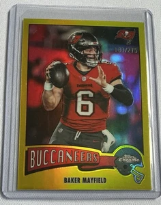 2025 Topps Chrome Baker Mayfield Yellow Refractor (RAW)