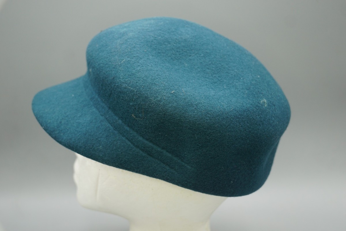 Teal Blue 100% Wool Newsboy Cap Fiddler Hat One Size | eBay