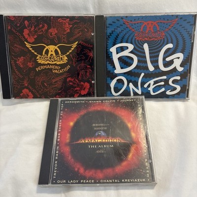 Lot of 3 Aerosmith CDs - Permanent Vacation, Big Ones, Armageddon (w/various)