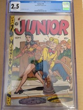 JUNIOR #9 1947  CGC 2.5  AL FELDSTEIN Rare GGA Headlights Golden Age Gem⭐️⭐️⭐️