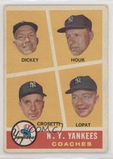 1960 Topps Frank Crosetti Bill Dickey Ralph Houk Eddie Lopat #465 HOF 2u3