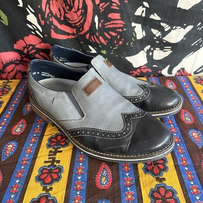 Rieker Bakersfield Men's 13560-14 Round Block Heel Slip-On Dress Shoe EU 41 US 8