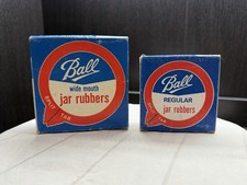 2 Boxes of Vintage Ball Canning Jar Rubbers, 1 Large & 1 Small