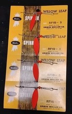 Vintage Weller Willow Leaf Spinnerbait No. RF10-3 Made In The USA 4 On The Card!