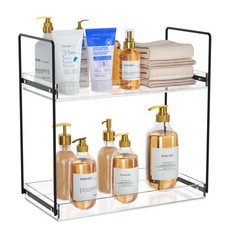 Best Bathroom Countertop Organizer, 2 Tier Acrylic Tray Vanity Counter Skincare