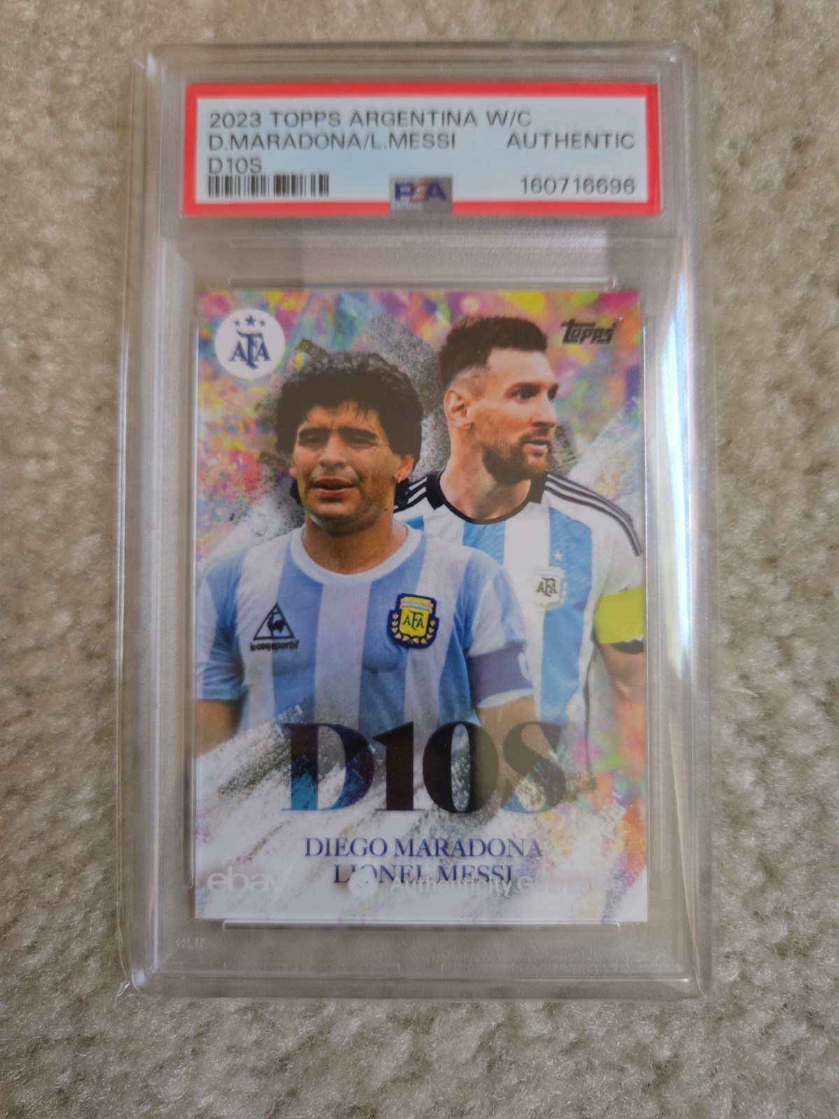 2023 Topps Argentina World Cup D10s Maradona Messi Psa Authentic Classic
