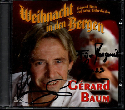Signed Gerard Baum CD Weihnacht in den Bergen German Christmas Music Autographed