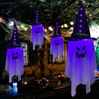 HäNgender Geist Halloween-Dekoration Beleuchtet Fliegender Geist Sensenmann