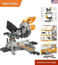 8-1/4-Inch Miter Saw 12.5A Sliding Compound Single Bevel Chop Saw with Laser ...