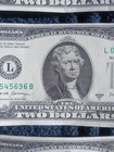 $2 dollar bill lot of 3 with  printing errors UNC 2017A.  Read desc. — photo 3