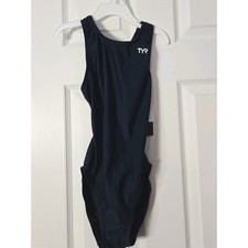 TYR, Women's Solid Maxfit One Piece Navy Blue Swimsuit, Size 28
