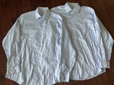Lot Of 2 Brooks Brothers Shirt Mens 16-4/5 Blue Button Front Regent Fit Non Iron