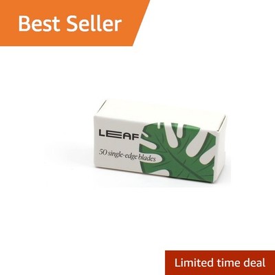 Leaf Shave Single-Edge Safety Razor Blades, 50 Count