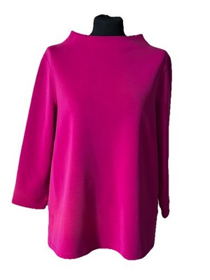Toller Pullover von Gerry Weber Gr.42 U-Boot Stehkragen Pink 3/4 Armlänge