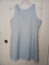 Gap fit Women's Active Tank Dress  Baby Blue XL Workout Shorts Pocket Built-in B